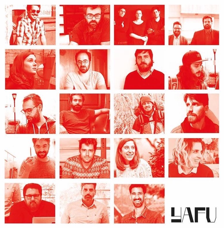 Retratos de integrantes del colectivo YAFU